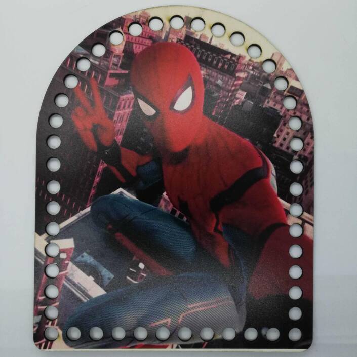 Ahşap Sırt Çanta Plakası Spiderman H93 - 1