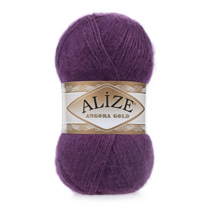 Alize Angora Gold El Örgü İpi 111 Mürdüm - 1