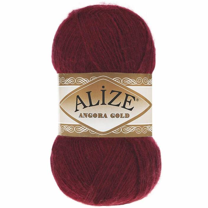 Alize Angora Gold El Örgü İpi 57 Bordo - 1