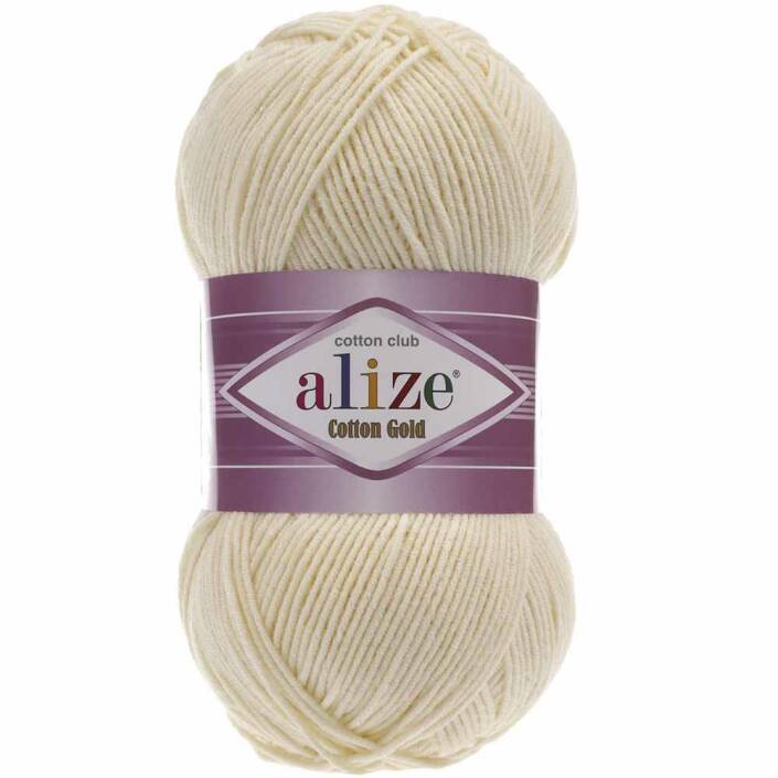 Alize Cotton Gold El Örgü İpi 01 Krem - 1