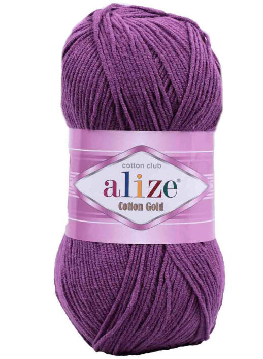 Alize Cotton Gold El Örgü İpi 122 Mor Rengi - 1