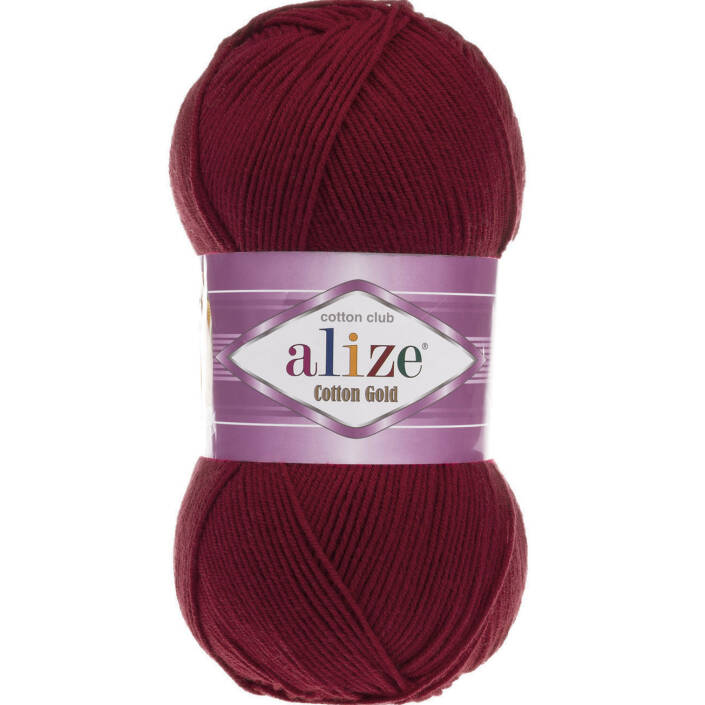 Alize Cotton Gold El Örgü İpi 390 Vişne Çürüğü - 1