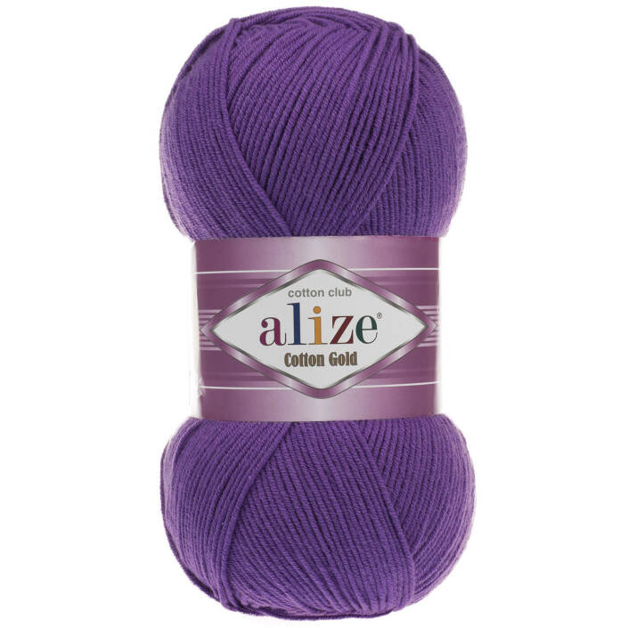 Alize Cotton Gold El Örgü İpi 44 Mor - 1