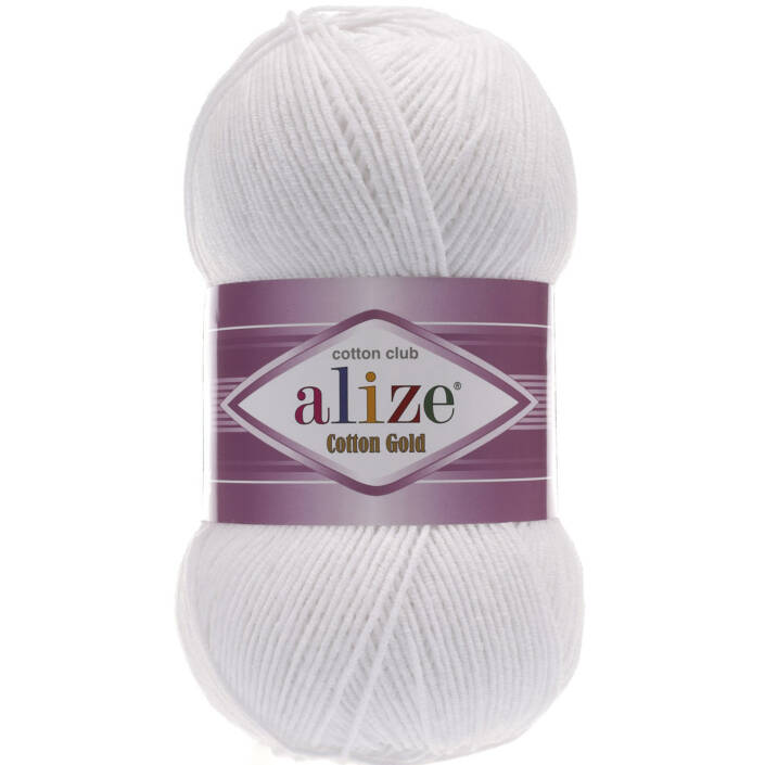 Alize Cotton Gold El Örgü İpi 55 Beyaz - 1