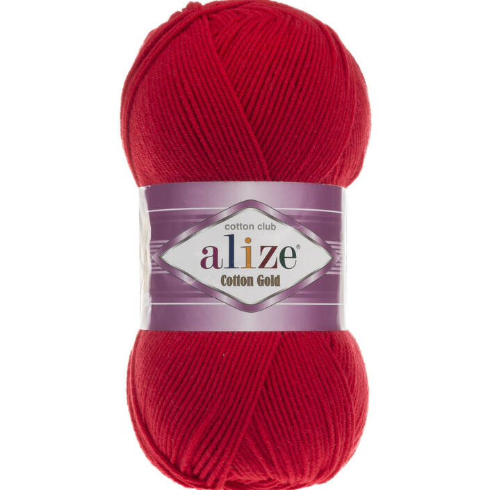 Alize Cotton Gold El Örgü İpi 56 Kırmızı - 1