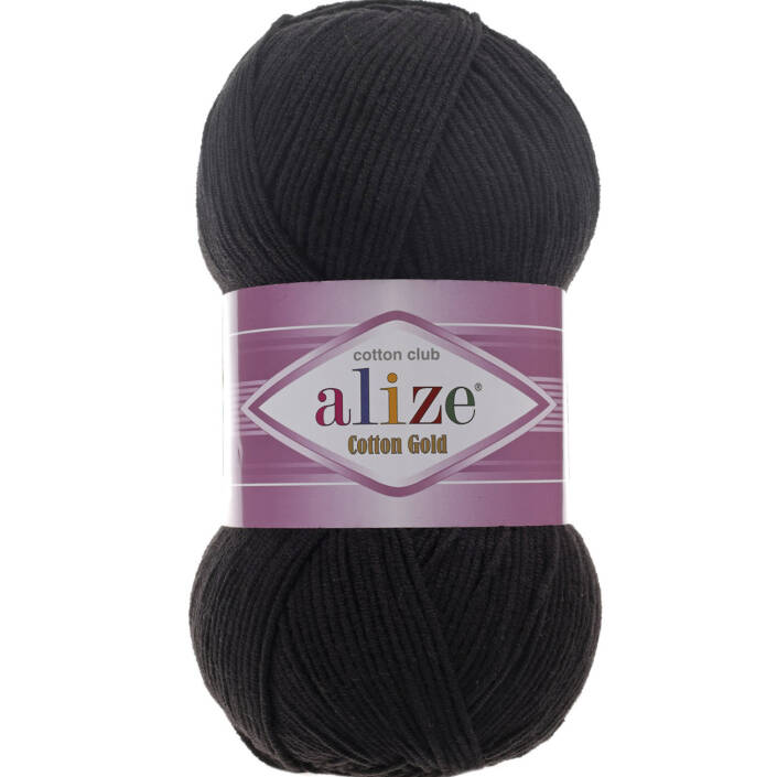 Alize Cotton Gold El Örgü İpi 60 Siyah - 1