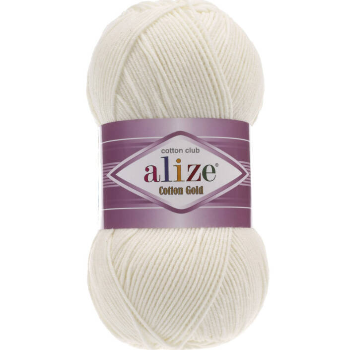 Alize Cotton Gold El Örgü İpi 62 Açık Krem - 1