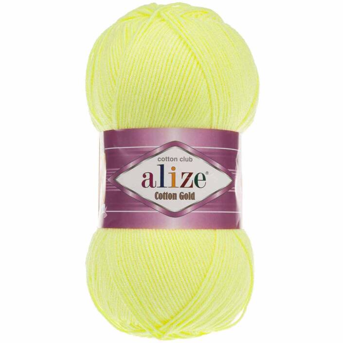 Alize Cotton Gold El Örgü İpi 668 Limon Sarısı - 1