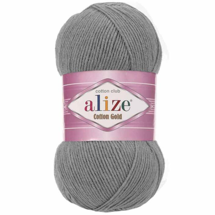 Alize Cotton Gold El Örgü İpi 828 Kömür Gri - 1