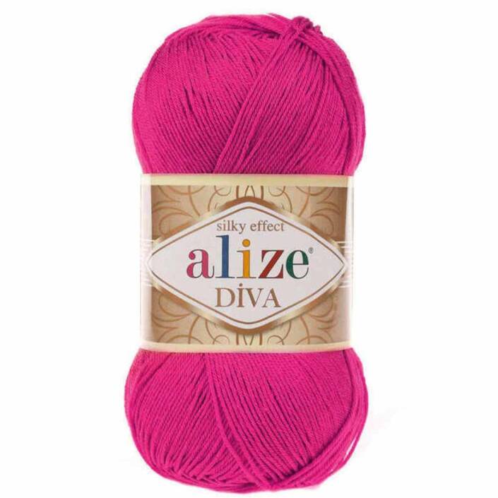 Alize Diva El Örgü İpi 149 Fuşya - 1