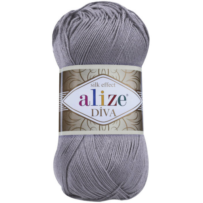 Alize Diva El Örgü İpi 348 Füme - 1