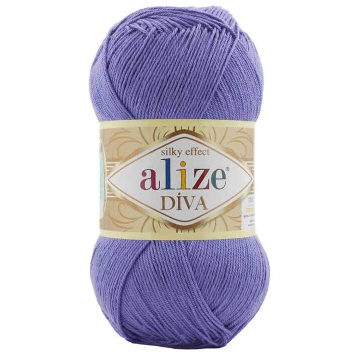 Alize Diva El Örgü İpi 851 Menekşe - 1