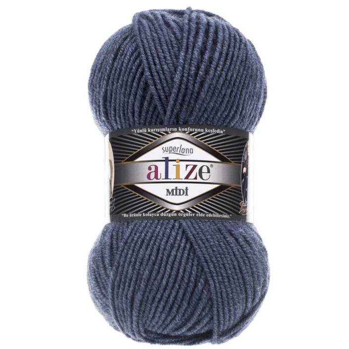 Alize Superlana Midi Örgü İpi 203 Denim Melanj - 1