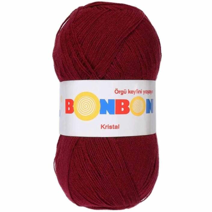 Bonbon Kristal Örgü Lif İpi 98220 Bordo - 1