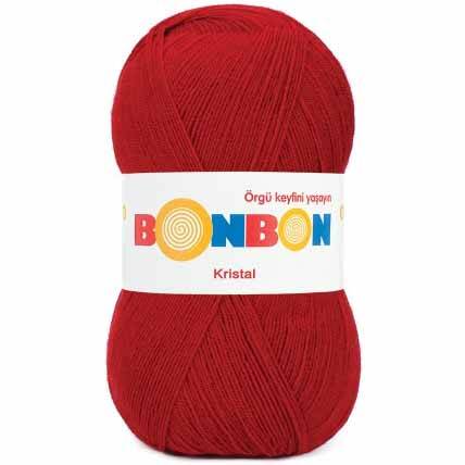 Bonbon Kristal Örgü Lif İpi 98796 Koyu Kırmızı - 1