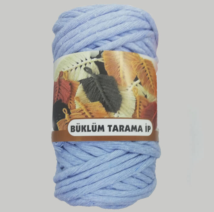 Büklüm Makrome Tarama İpi Açık Mavi ( 250 Gr ) - 1