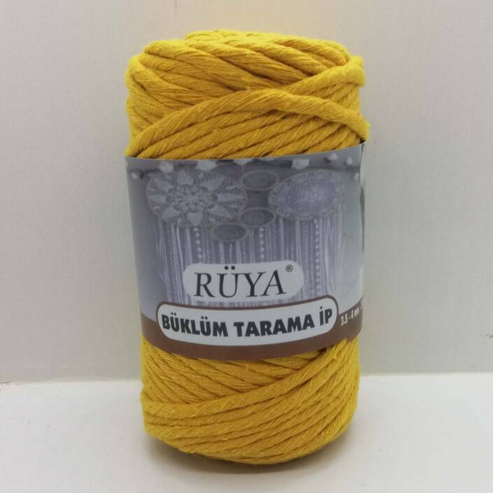 Büklüm Makrome Tarama İpi Hardal ( 250 Gr ) - 1