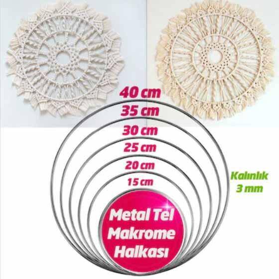 Düş Kapanı Makrome Halkası Metal 6 Boy - 1