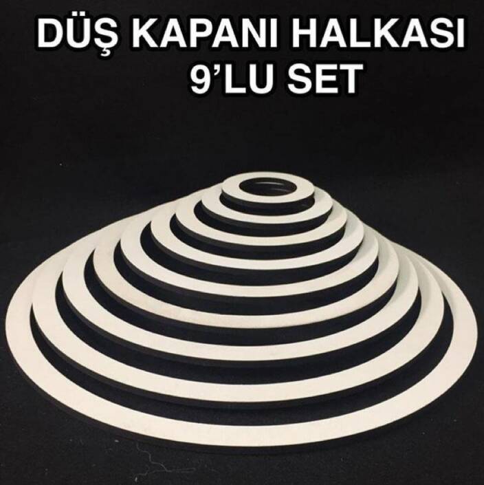 Düş Kapanı Makrome Halkası Yuvarlak Set 9 Boy Kahverengi - 5