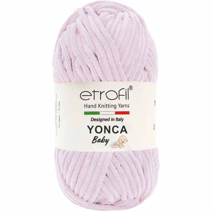 Etrofil Yonca Baby Kadife Örgü İpi 70322 Açık Pembe - 1