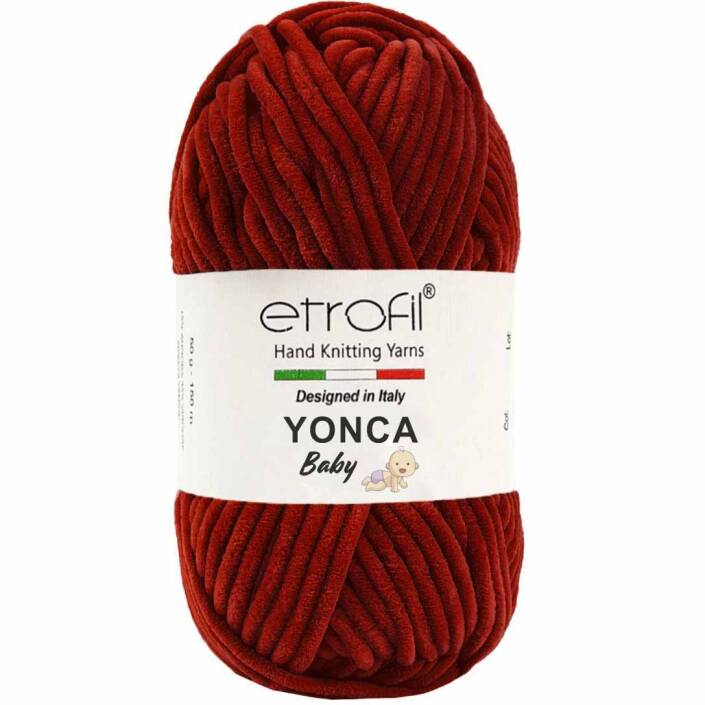 Etrofil Yonca Baby Kadife Örgü İpi 70344 Bordo - 1