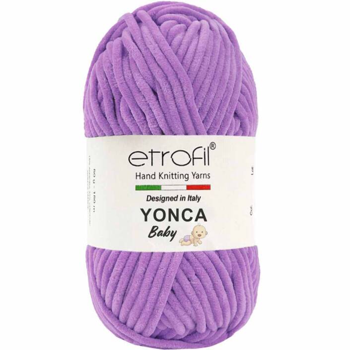 Etrofil Yonca Baby Kadife Örgü İpi 70607 Lila - 1