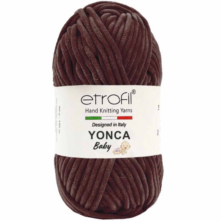 Etrofil Yonca Baby Kadife Örgü İpi 70704 Kahve - 1