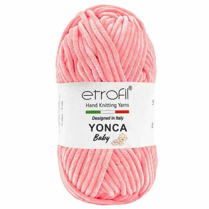 Etrofil Yonca Baby Kadife Örgü İpi 73015 Açık Pembe - 1