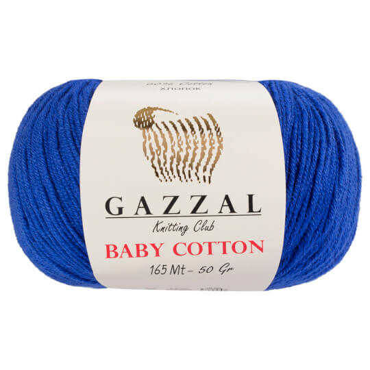 Gazzal Baby Cotton Örgü İpi 3421 Saks Mavisi - 1