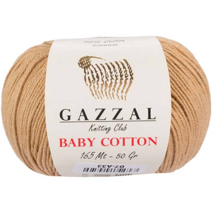 Gazzal Baby Cotton Örgü İpi 3424 Bej - 1