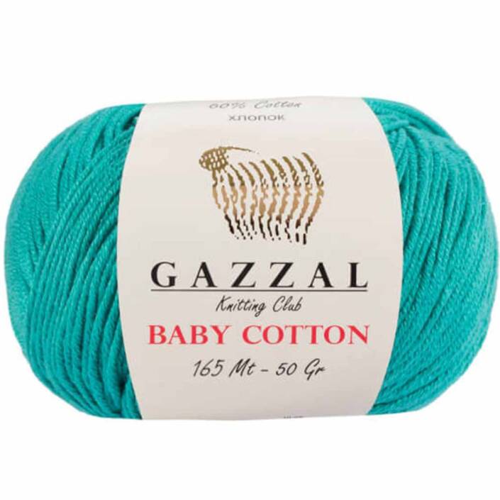 Gazzal Baby Cotton Örgü İpi 3426 Turkuaz - 1