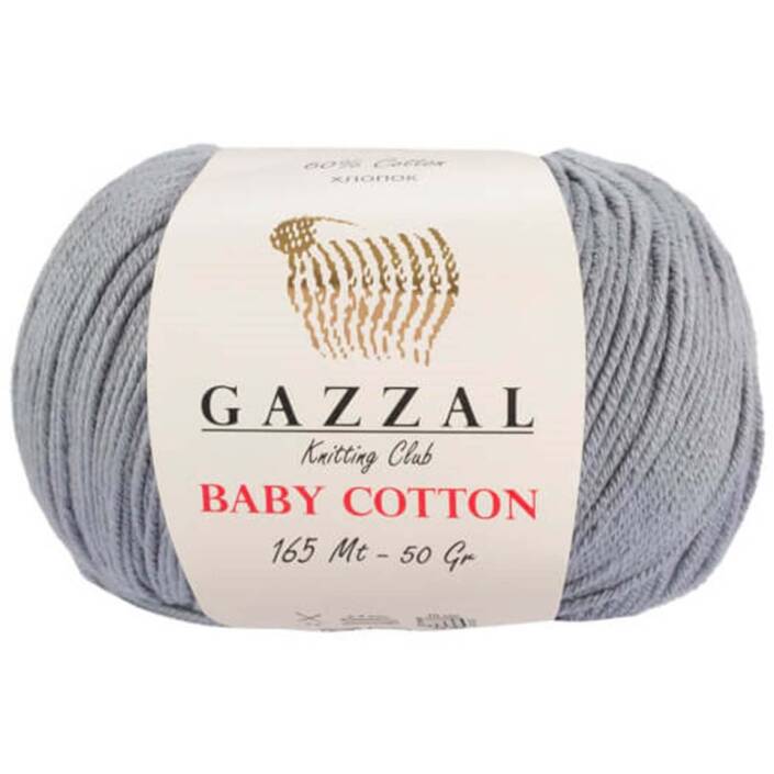 Gazzal Baby Cotton Örgü İpi 3430 Gri - 1