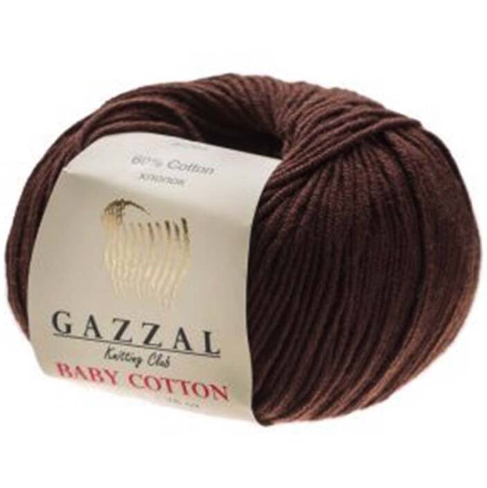 Gazzal Baby Cotton Örgü İpi 3436 Kahverengi - 1