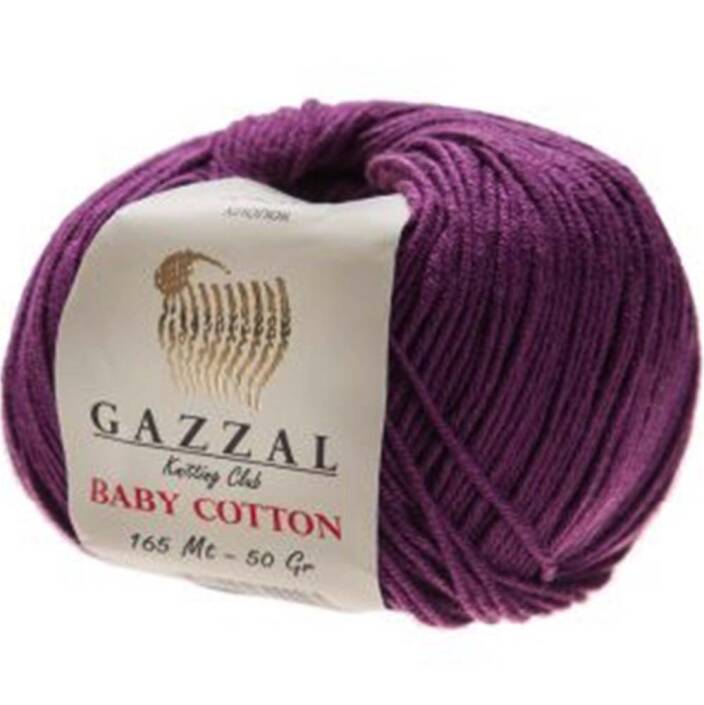 Gazzal Baby Cotton Örgü İpi 3441 Mürdüm - 1