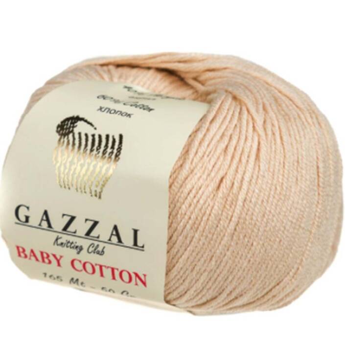 Gazzal Baby Cotton Örgü İpi 3445 Ten Rengi - Bej - 1