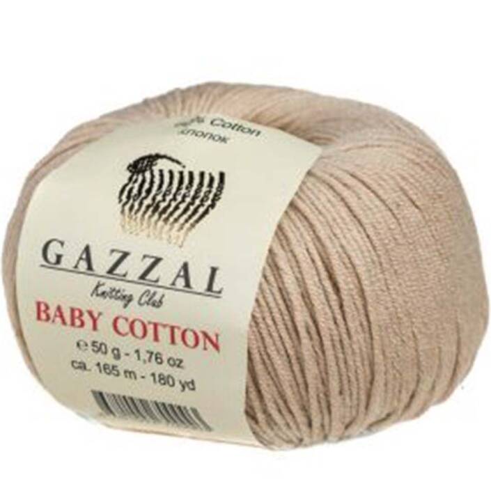 Gazzal Baby Cotton Örgü İpi 3446 Açık Bej - 1