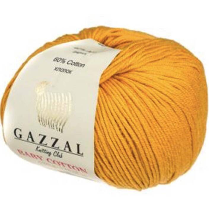 Gazzal Baby Cotton Örgü İpi 3447 Hardal - 1