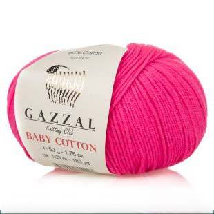 Gazzal Baby Cotton Örgü İpi 3461 Fuşya - 1