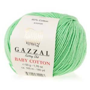 Gazzal Baby Cotton Örgü İpi 3466 Elma Yeşili - 1