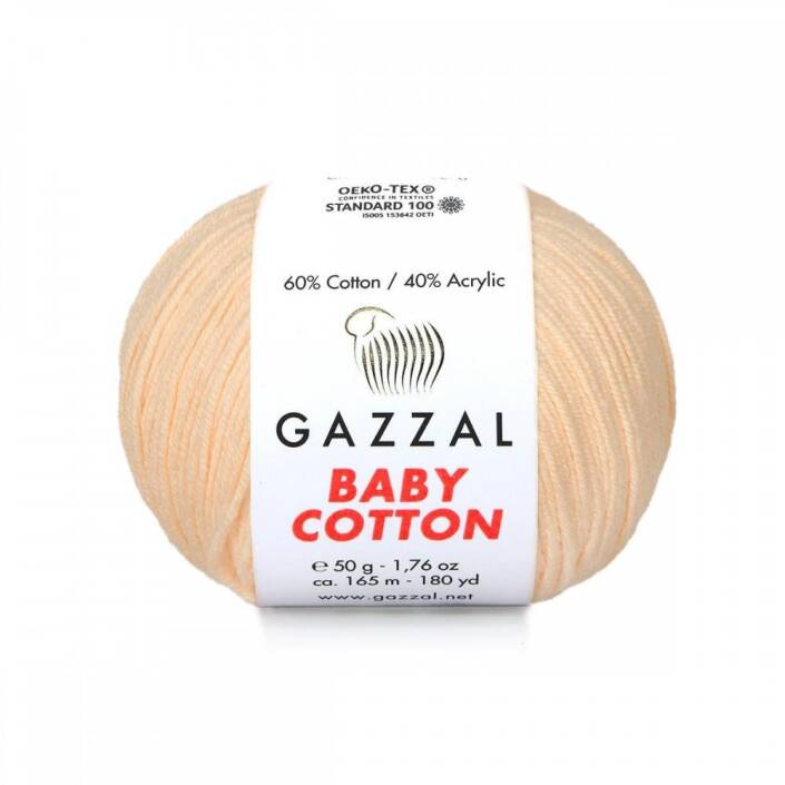 Gazzal Baby Cotton Örgü İpi 3469 Ten Rengi - 1