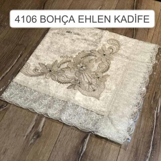 Güpürlü Bohça Kadife - 1