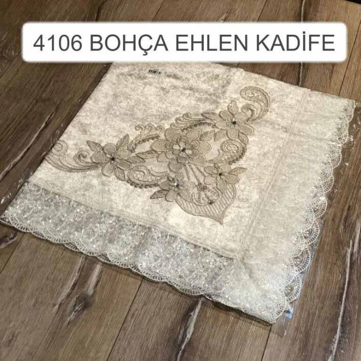 Güpürlü Bohça Kadife - 1