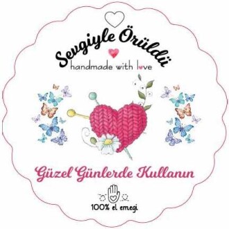 Handmade Kağıt Etiket Kuzu 10 Adet N2 - 1