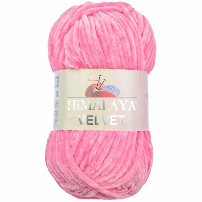 Himalaya Velvet Kadife El Örgü İpi 90009 Pembe - 1