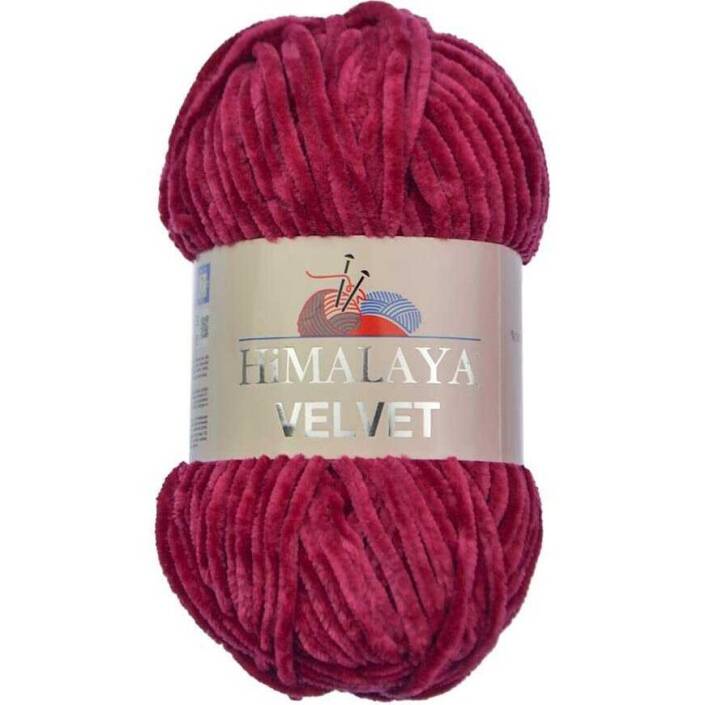 Himalaya Velvet Kadife El Örgü İpi 90010 Koyu Fuşya - 1