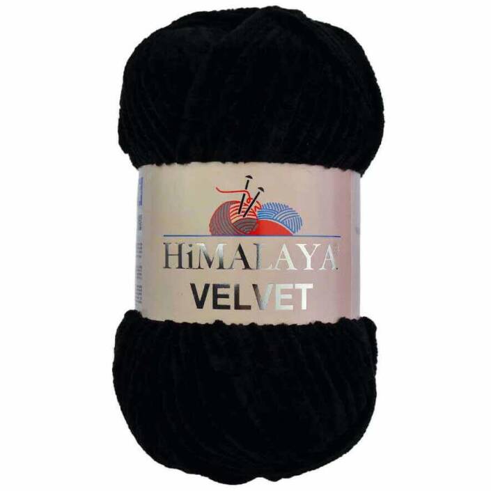 Himalaya Velvet Kadife El Örgü İpi 90011 Siyah - 1