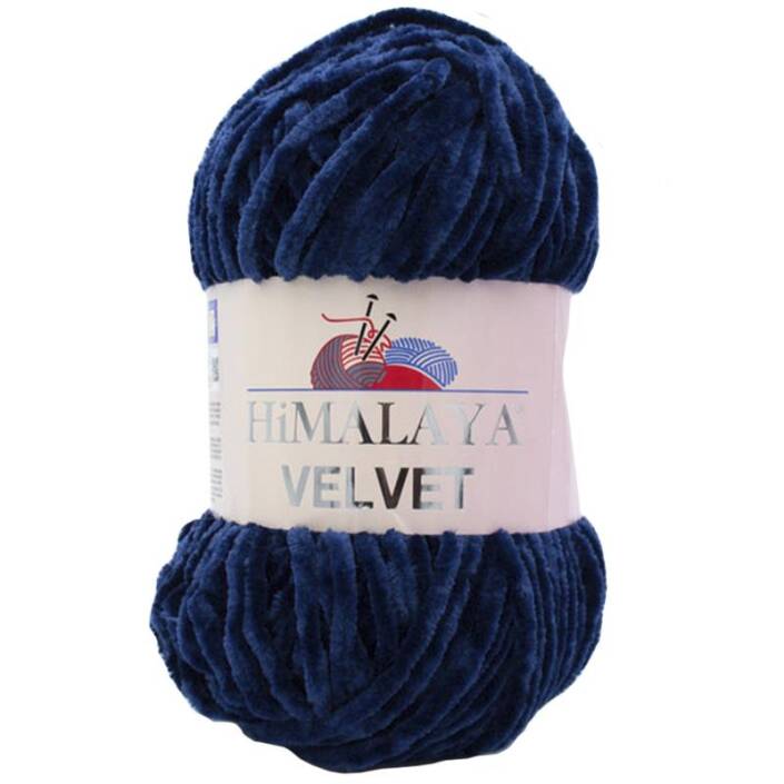 Himalaya Velvet Kadife El Örgü İpi 90021 Lacivert - 1