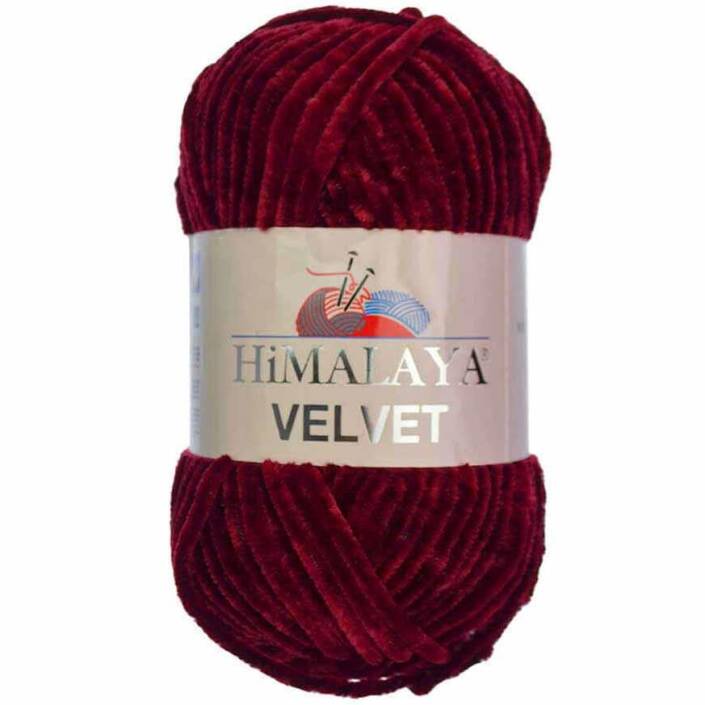 Himalaya Velvet Kadife El Örgü İpi 90022 Bordo - 1