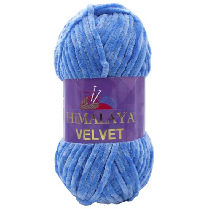 Himalaya Velvet Kadife El Örgü İpi 90027 Mavi - 1