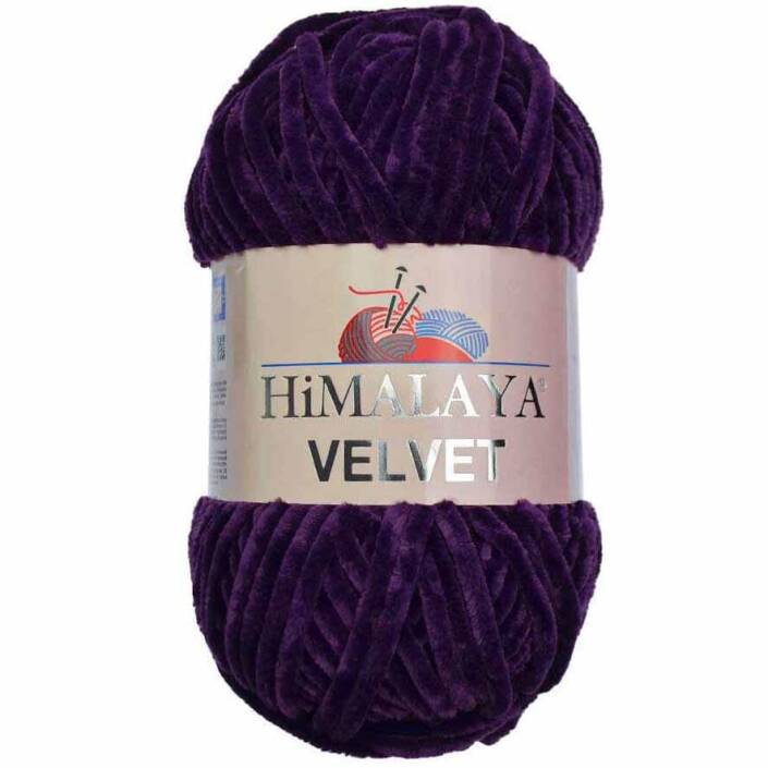 Himalaya Velvet Kadife El Örgü İpi 90028 Koyu Mor - 1